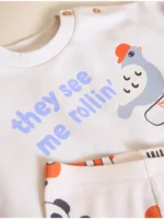 Set Little Angels: Bluze Skating Pigeon dhe pantallona