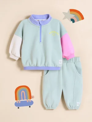 Set Little Angels: Bluze Mint Howdy-Do dhe pantallona sportive