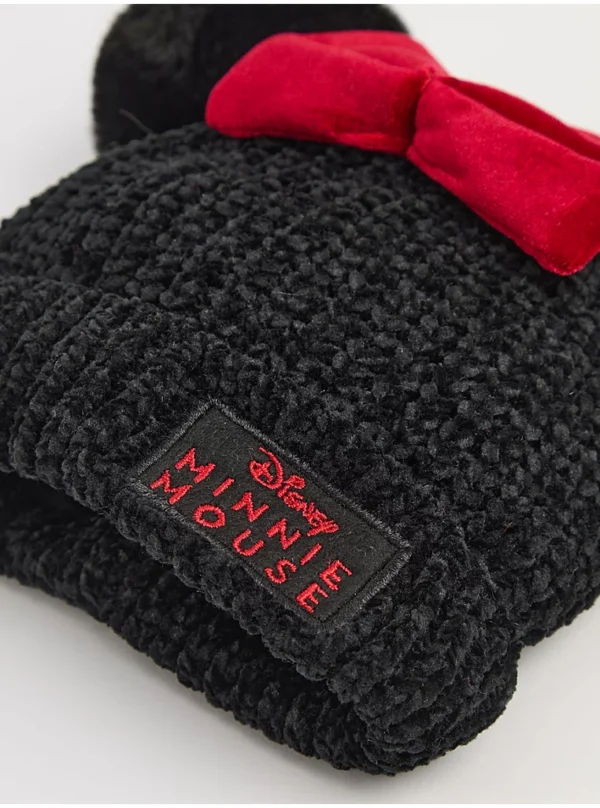 Kapelë e zezë me pompon Disney Minnie Mouse