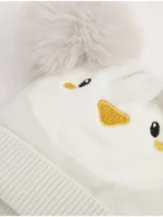 Kapelë “Pinguin Gri” me bobël/pompon.