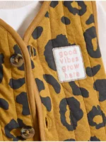 Set Little Angels: Bluze me jelek Leopard dhe xhinse