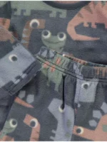 Set dhuratë pizhamesh prej fleeci, gri, me dinosaur dhe mëngë të gjata