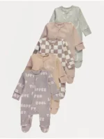 5 copë shpihoze të gjata me mëngë dhe slogane, dizajn “Checkerboard”