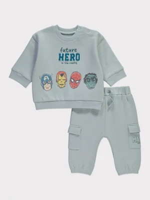 Set me pulovër dhe pantallona sportive blu Marvel Avengers