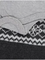 Veshje me dungare të thurura Grey Fairisle dhe bodysuit