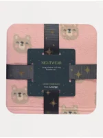 Set Dhurate Pizhamesh, me Mëngë të Gjata, me Ariush Rozë”