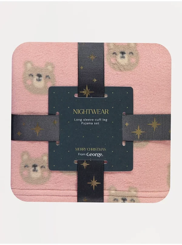 Set Dhurate Pizhamesh, me Mëngë të Gjata, me Ariush Rozë”