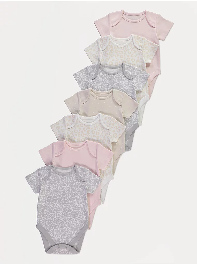 Benkica me Mëngë të Shkurtra me Print “Leopard” – Paketë me 7 copë