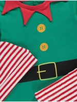 Veshje me bluzë jeshile Elf dhe pantallona me vija