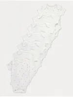 Pako me 7 benkica me mëngë të shkurtra, me dizajne pylli, ngjyrë e bardhë