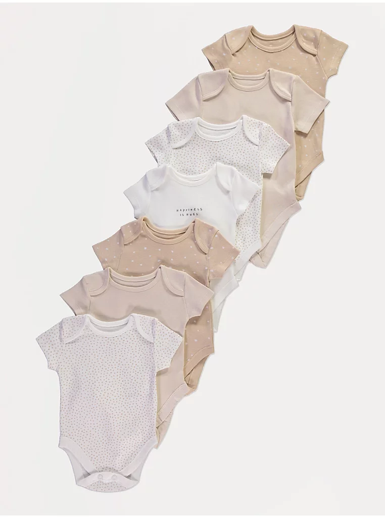 Pako me 7 benkica me mëngë të shkurtra, me pika në ngjyra neutrale