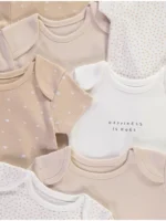 Pako me 7 benkica me mëngë të shkurtra, me pika në ngjyra neutrale