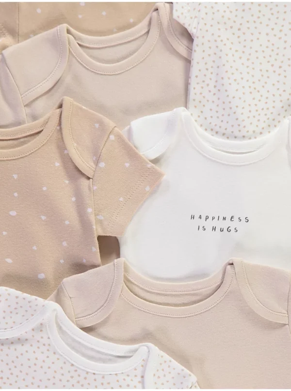 Pako me 7 benkica me mëngë të shkurtra, me pika në ngjyra neutrale