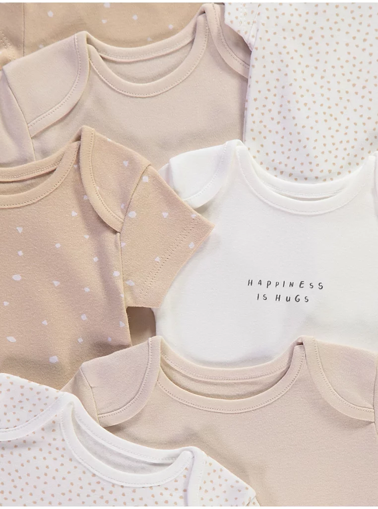 Pako me 7 benkica me mëngë të shkurtra, me pika në ngjyra neutrale