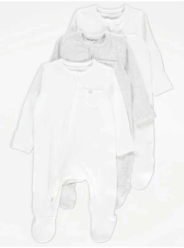 Set 3 pizhamesh krem me dizajn kafshësh safari