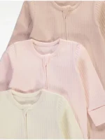 Bodi për gjumë me zinxhir, material i butë me rripa – Paketë 5 copë, ngjyrë rozë