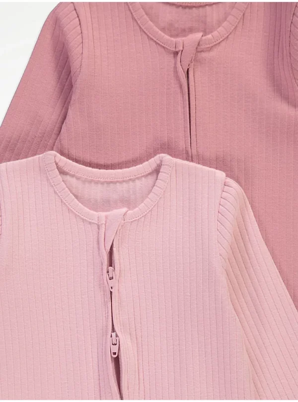 Bodi për gjumë me zinxhir, material i butë me rripa – Paketë 5 copë, ngjyrë rozë