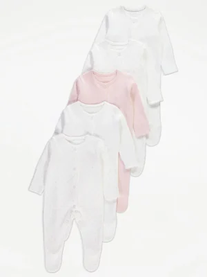 Set 5 copë shpihoze gjumi për foshnja me dizajn zemrash të vegjël