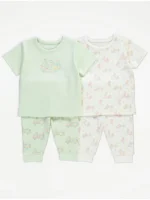 Pizhama me mëngë të shkurtra Disney Bambi, paketë me 2 copë