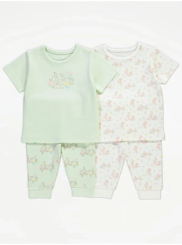 Pizhama me mëngë të shkurtra Disney Bambi, paketë me 2 copë