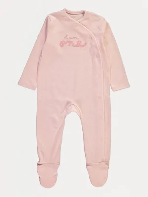 Kostum gjumi me mëngë të gjata, rozë, me njolla