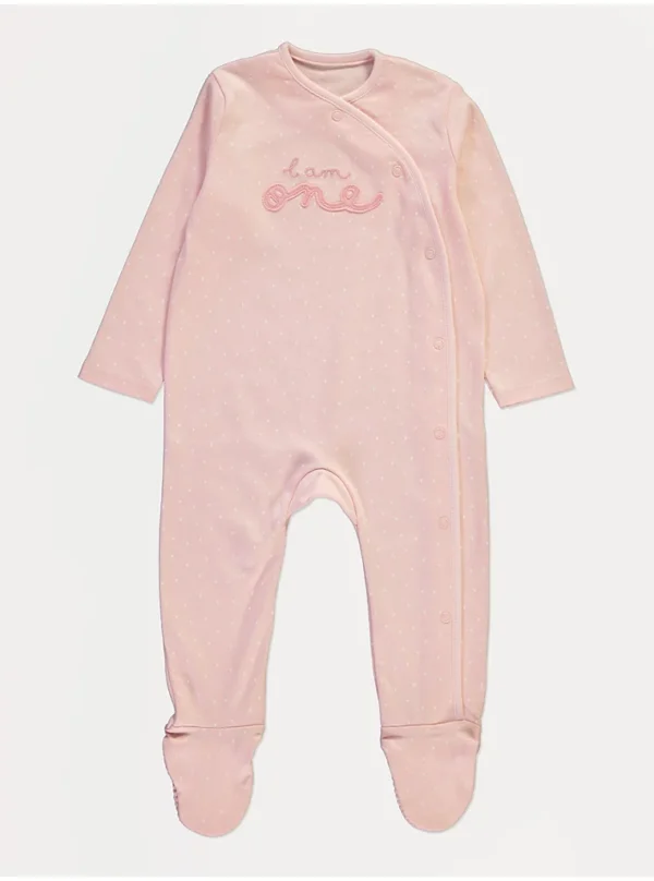 Kostum gjumi me mëngë të gjata, rozë, me njolla