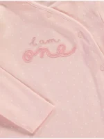 Kostum gjumi me mëngë të gjata, rozë, me njolla