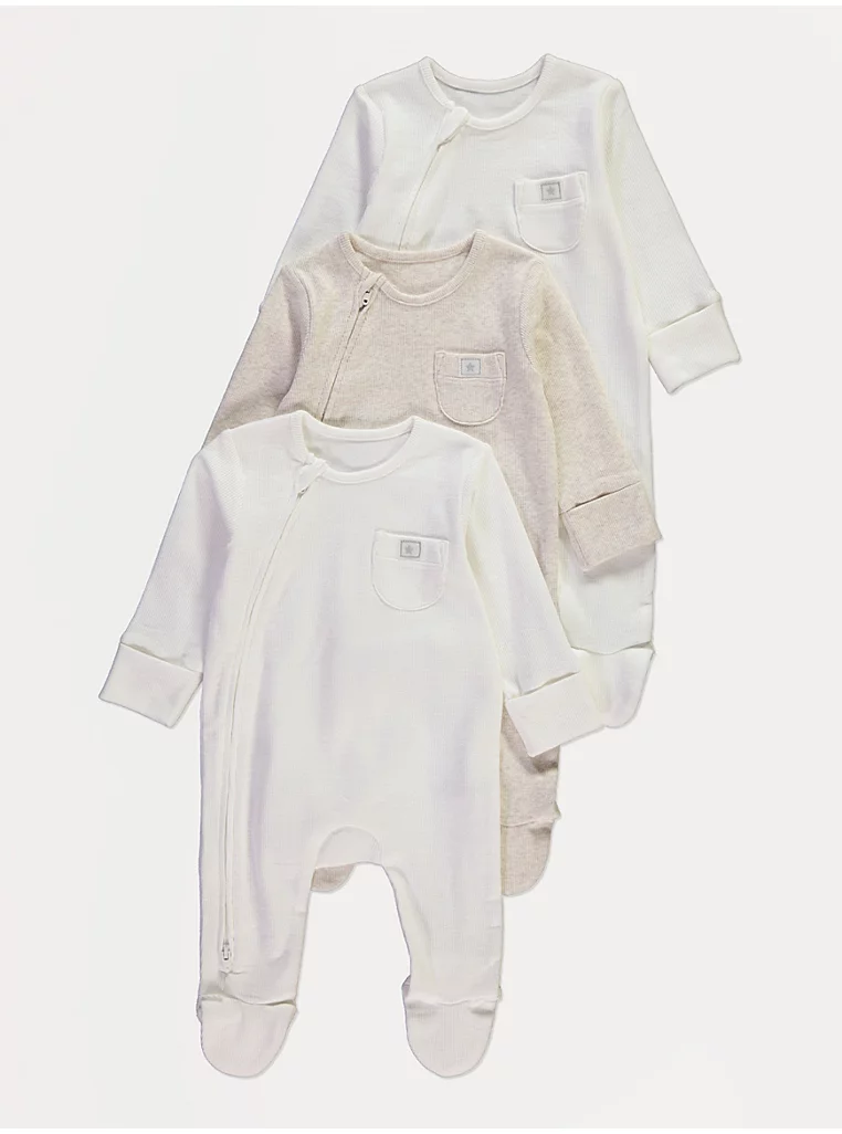 Paketë 3 pizhamesh krem