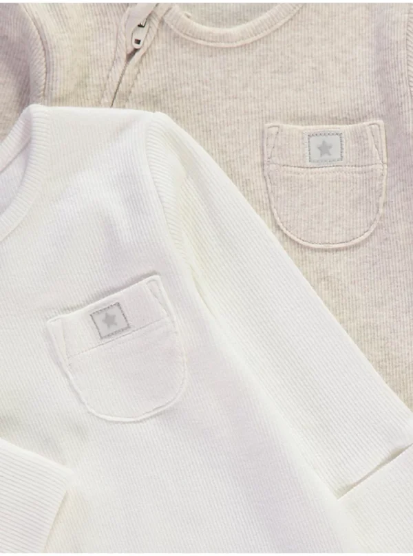 Paketë 3 pizhamesh krem