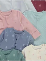 10 Pizhama me dizajn lulesh dhe pika, me mbyllje me zinxhir