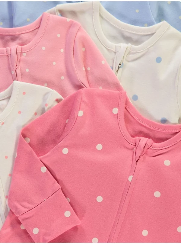 Pajisje Gjumi me Zinxhir Rozë me Pika – Paketë 5 Copë