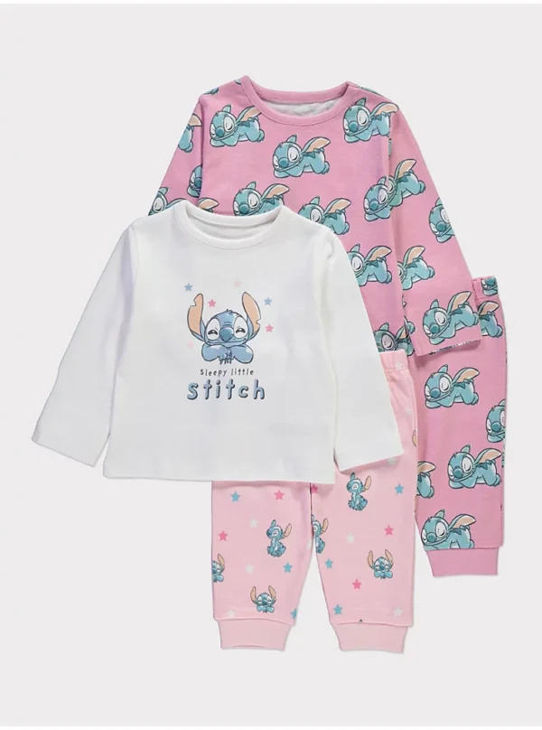 Set 2 pizhamesh rozë me, mëngë të gjata