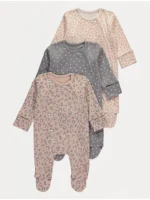 Paketë 3 pizhamesh me kafshë dhe mbyllje