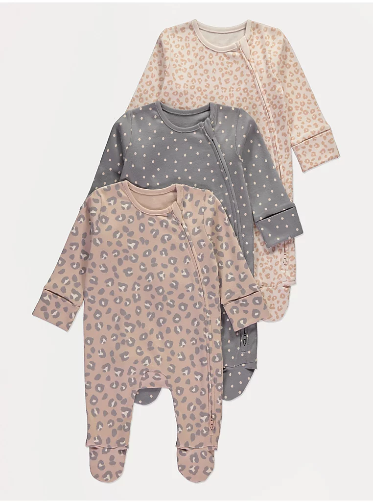 Paketë 3 pizhamesh me kafshë dhe mbyllje