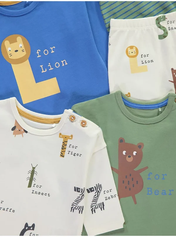 Bluzë me vija me mëngë të gjata dhe geta – Paketë me 3 copë