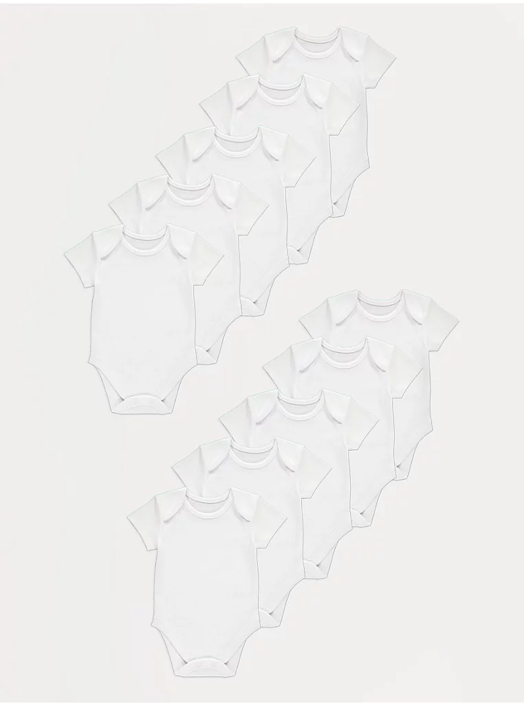 Body të bardhë me mëngë të shkurtra – paketë 10 copë