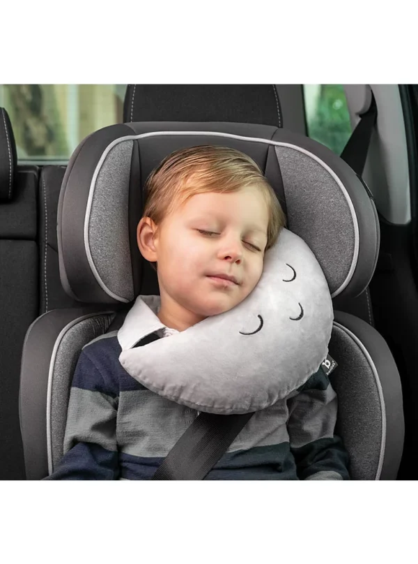 Jastëk udhëtimi / mbështetëse koke me rrip sigurie Benbat Mooni – Gri