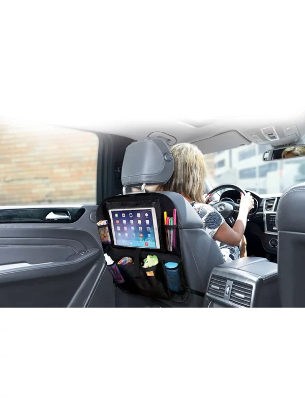 Organizues pas sediljes së makinës Dreambaby me mbajtëse të integruar për tablet – i zi