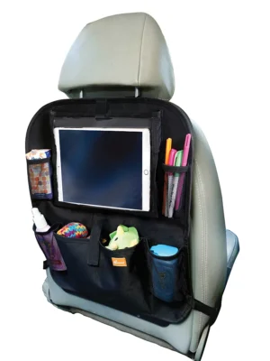 Organizues pas sediljes së makinës Dreambaby me mbajtëse të integruar për tablet – i zi