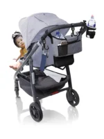 Set karroceje On the Go të Dreambaby – Xhins gri (Grey Denim)