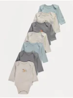 Komplete bodysuit Disney Classics me mëngë të gjata, paketë me 7 copë