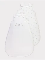 Qese gjumi për bebe White Bunny dhe Bear 3.5 tog – paketë me 2 copë