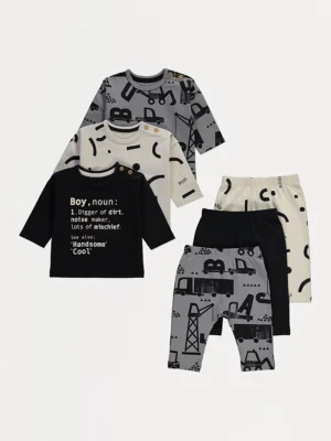 Set me grafikë ndërtimi në ngjyrë gri karboni – Paketë me 3 copë