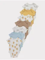 Bodysuit me mëngë të shkurtra me kafshë safari – paketë me 7 copë