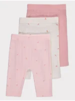 Geta rozë pointelle me motive florale – paketë 3 copë