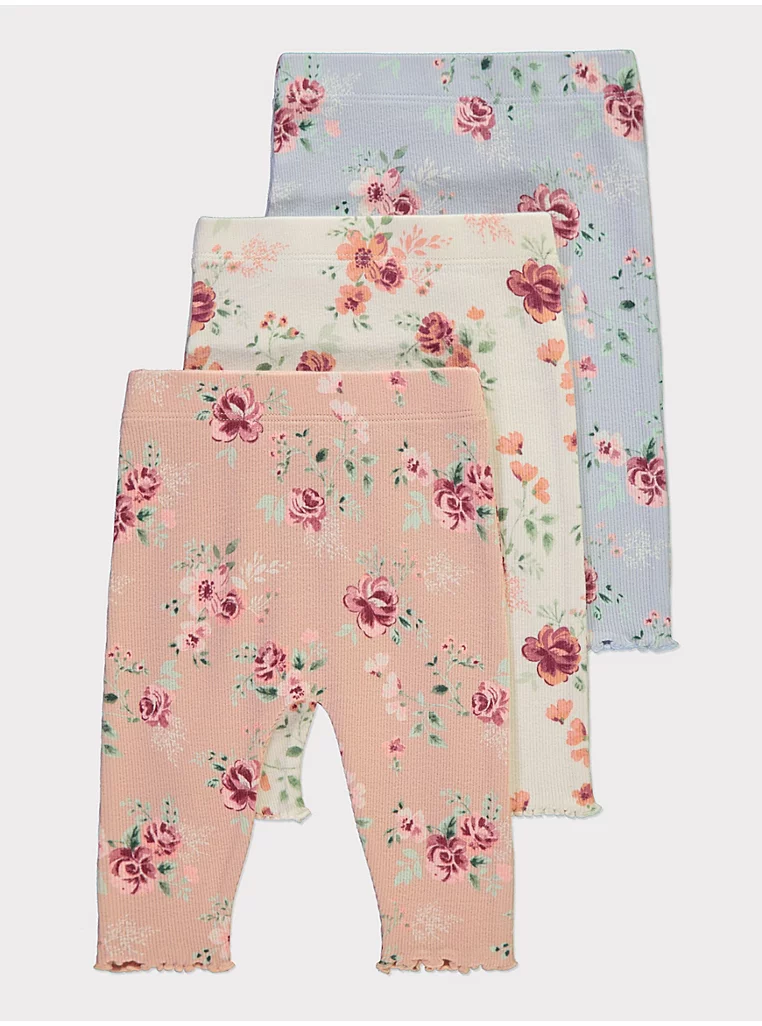 Geta me lule trëndafili, material ribbed jersey, paketë me 3 copë