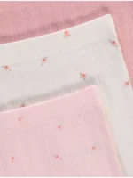 Geta rozë pointelle me motive florale – paketë 3 copë