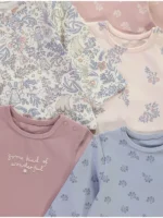 Bluza Co-Ord me mëngë të gjata me motive lulesh “Pink Fairy” – paketë prej 5 copësh