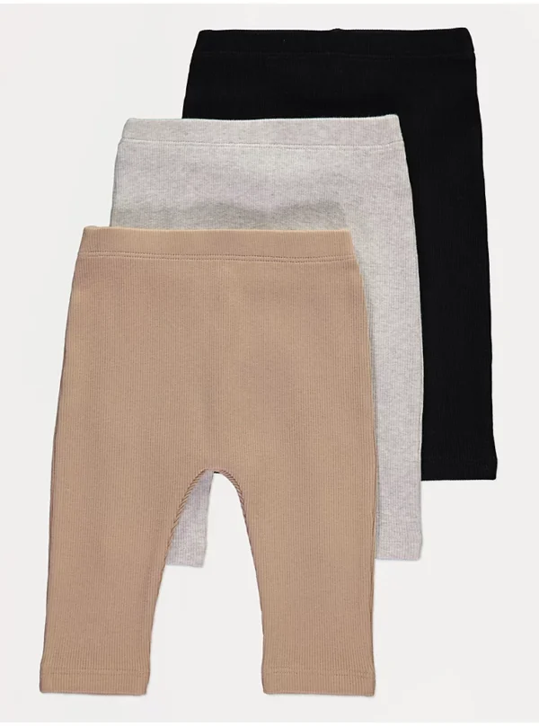 Geta neutrale me material ribbed, paketë me 3 copë