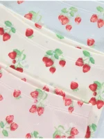 Geta me print luleshtrëngjilli në ngjyra pastel, material ribbed, paketë me 3 copë